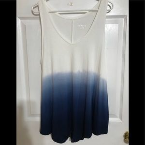White/Blue Ombré Tank Top